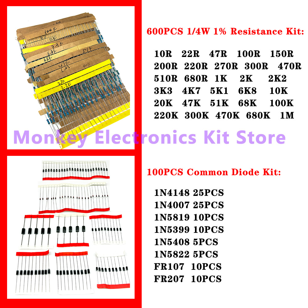 6 أنواع مكونات عدة المقاومة ال - مراجعة Electronics Repair Center وسعره