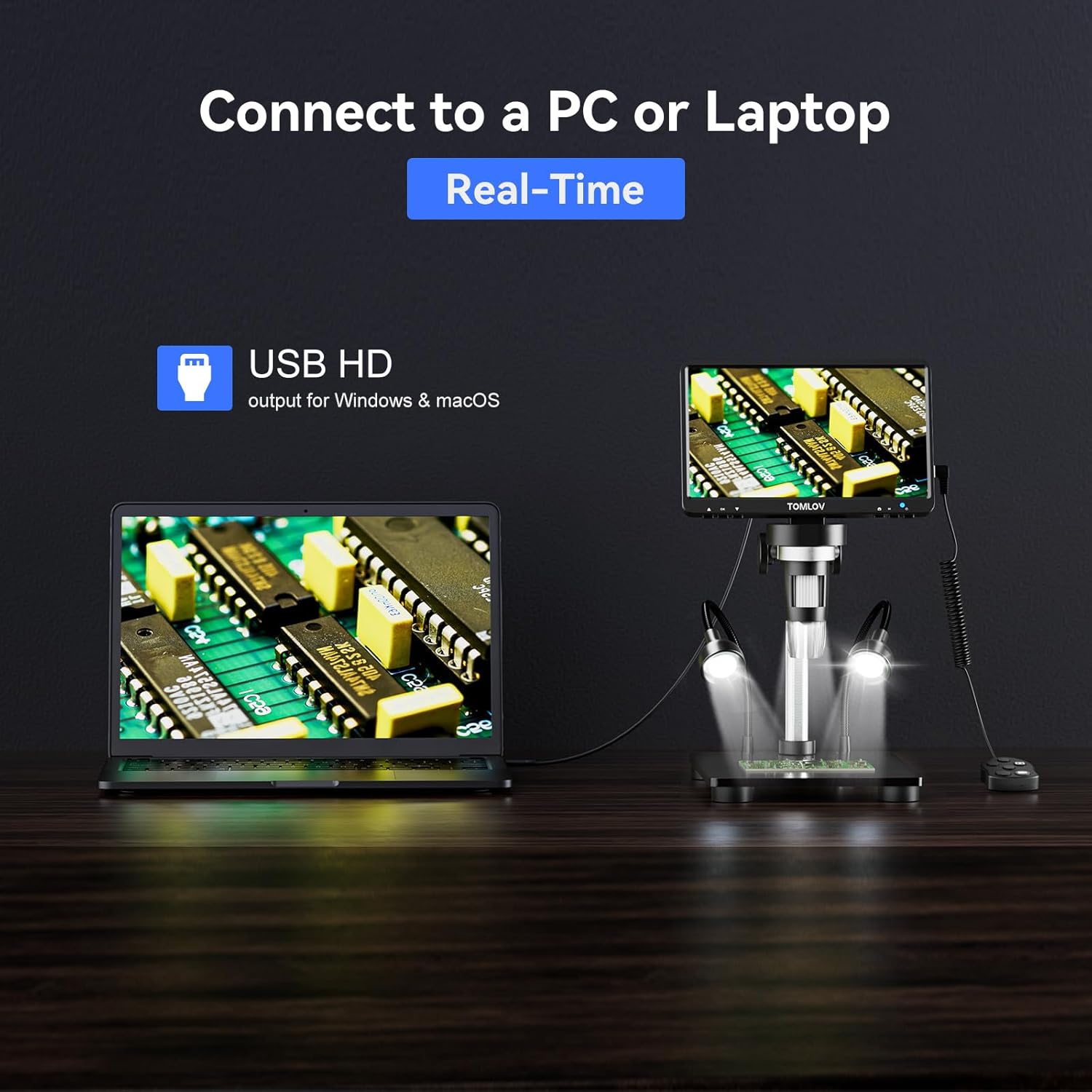 مجهر رقمي TOMLOV بشاشة LCD 7 ب - مراجعة Electronics Repair Videos وسعره