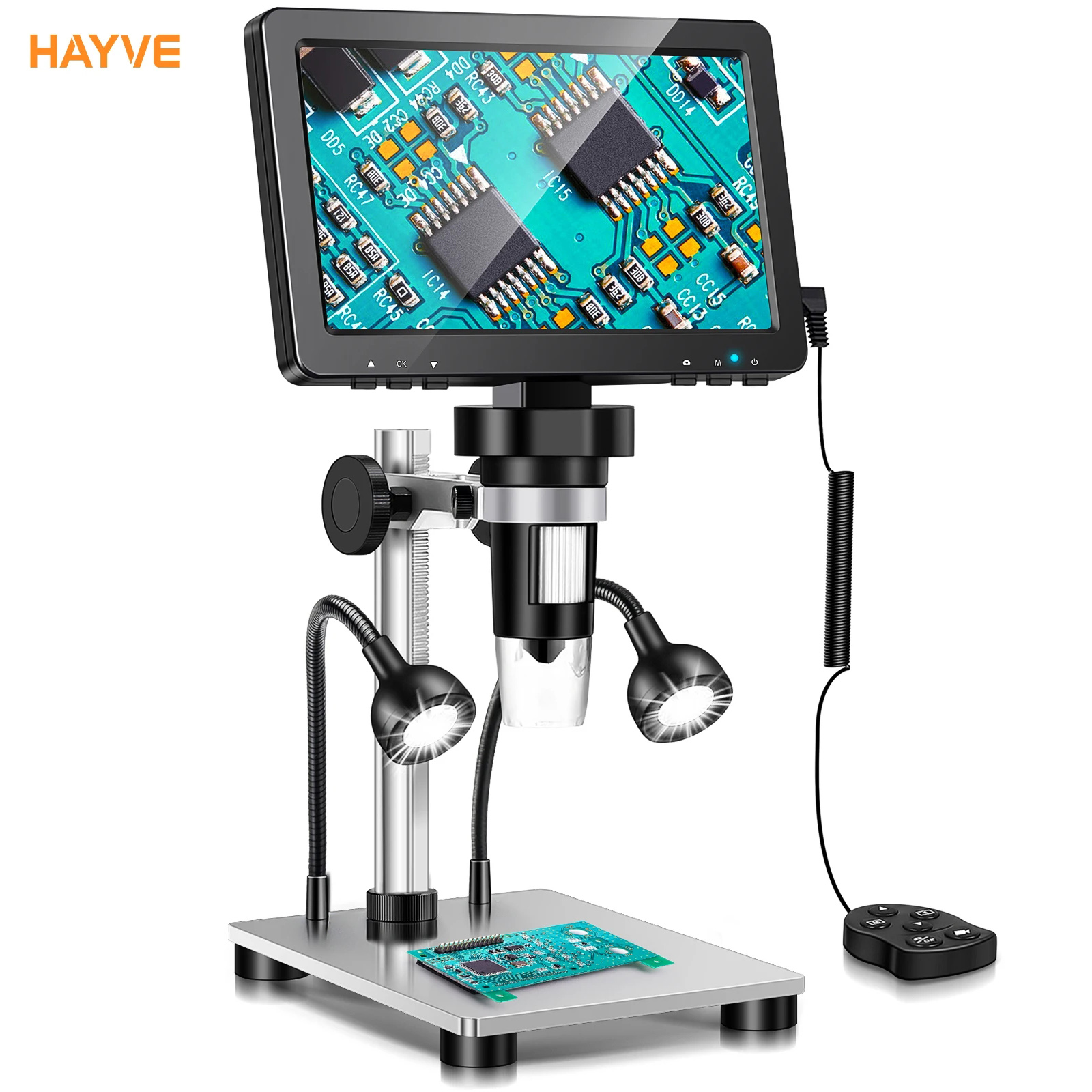 Hayve 7 ''مجهر رقمي 1200X Zoom - مراجعة Electronics Repair Videos وسعره