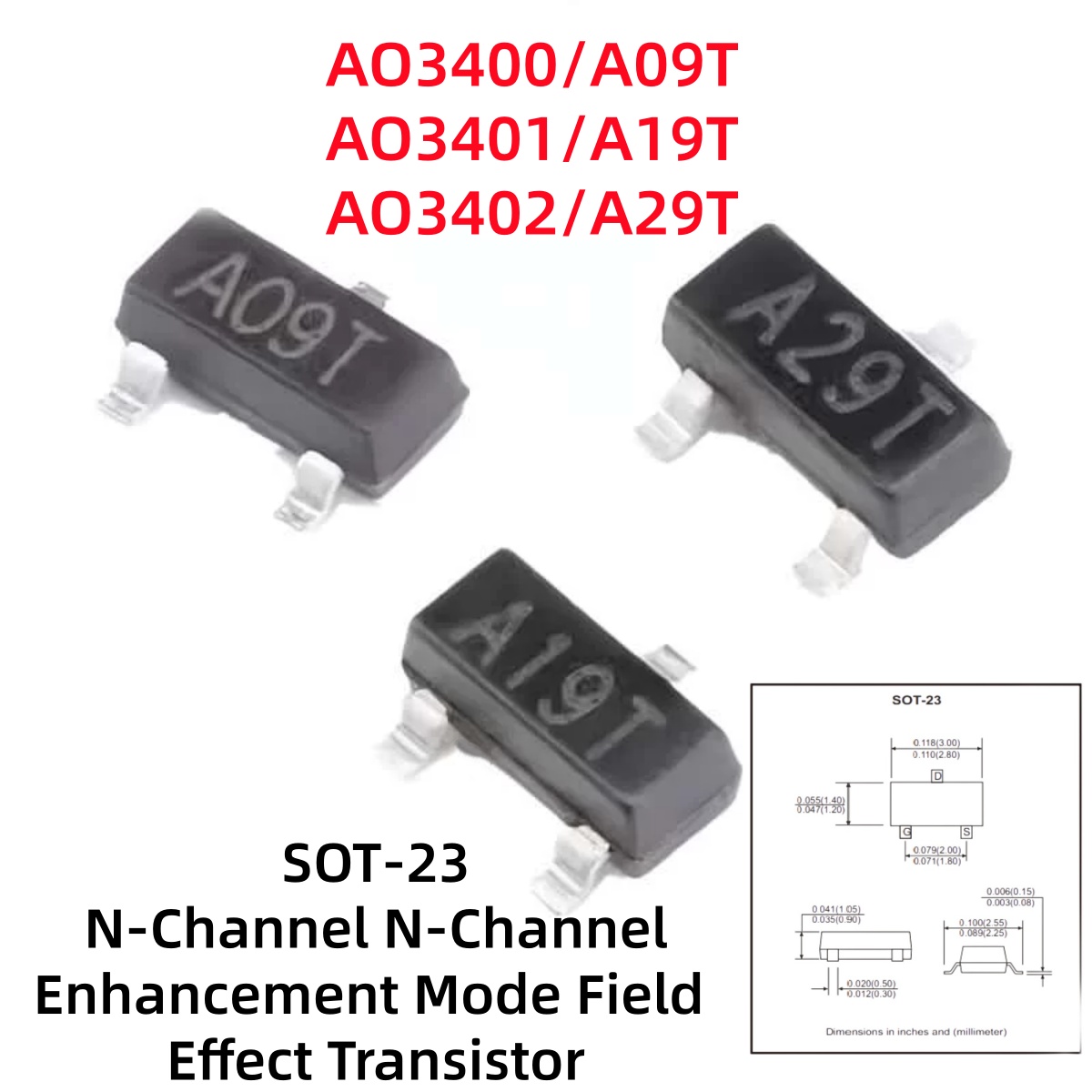 100-500 قطعة AO3400/A09T AO340 - مراجعة Electronics Repair Youtube وسعره