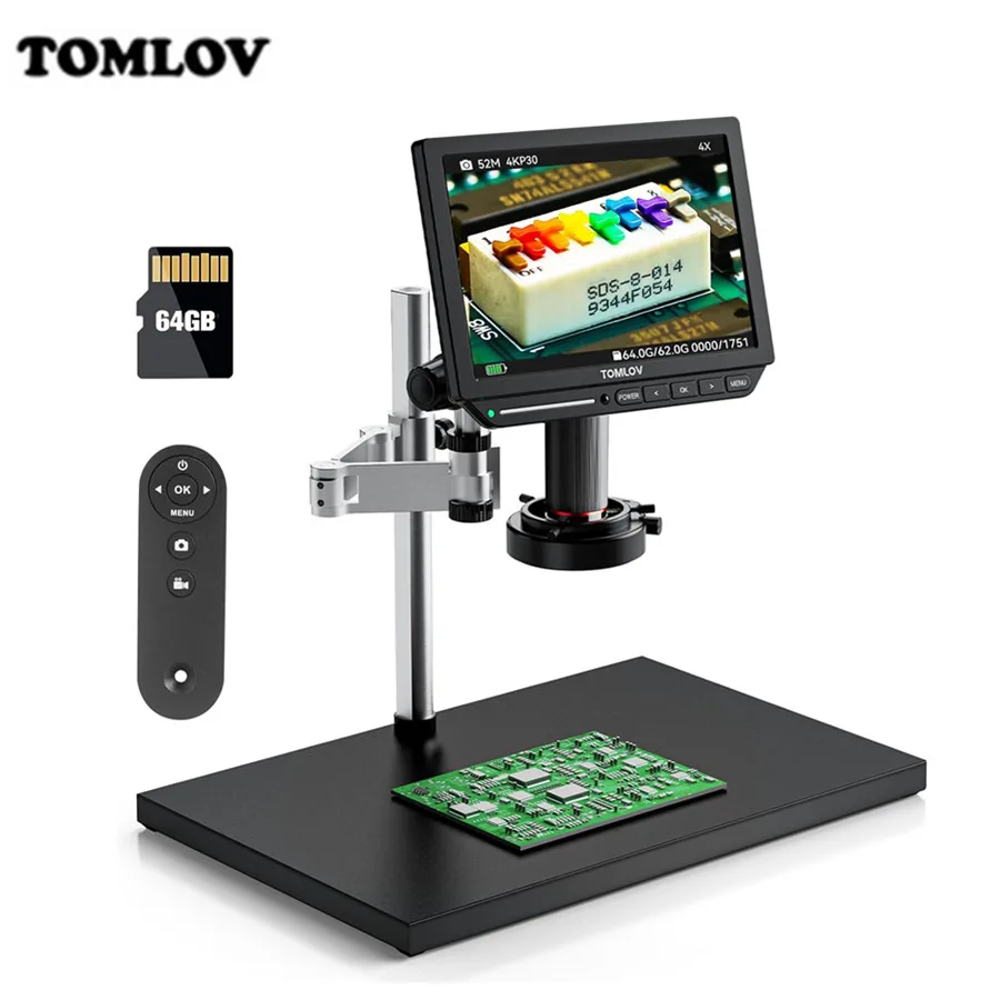 مجهر رقمي TOMLOV بدقة 4K مع شا - مراجعة Electronics Repair Videos وسعره